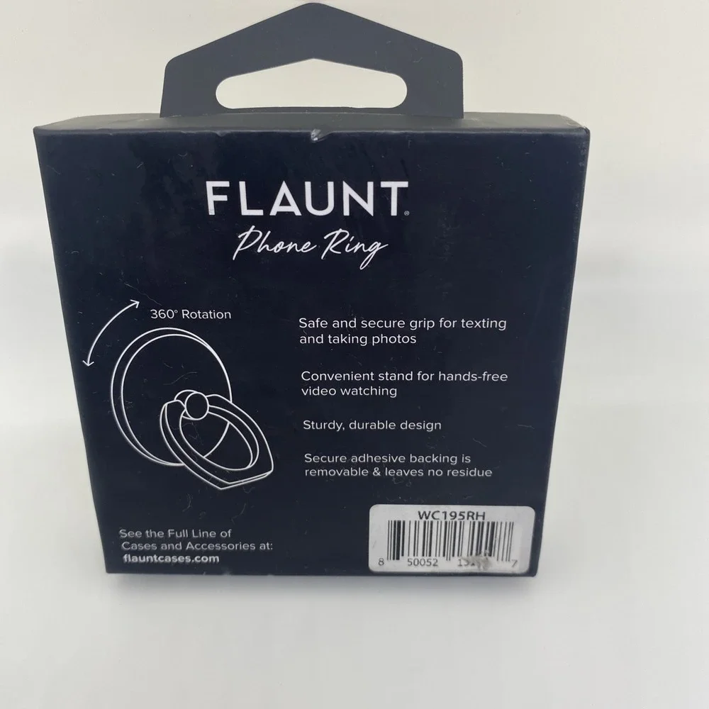 Flaunt Phone Ring Grip & Stand, 360 Degree Rotation
